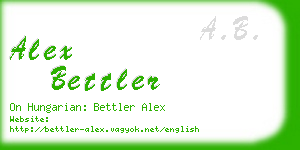 alex bettler business card